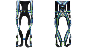 Pro-Deluxe™ Safety Fully Adjustable Light Weight Harness – Blue / Green