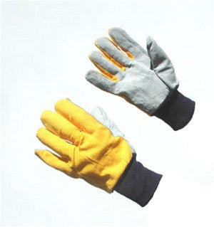 Work Gloves - Leather Palm, Knit Wrist