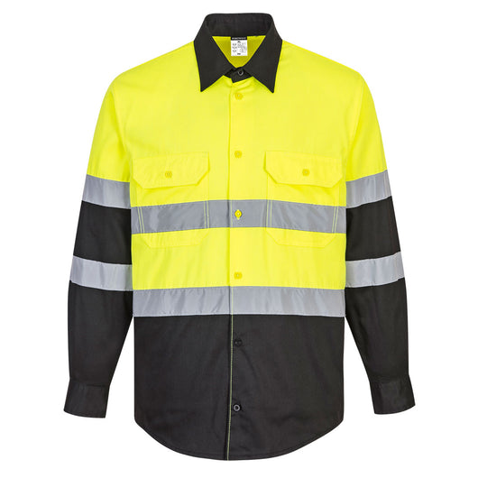 Class 2 Two Tone ANSI Long Sleeve Work Shirt - saraglove.com