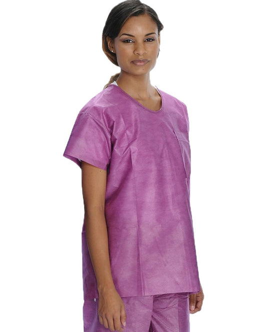 ValuMax Easy-Breath Disposable Scrub Top with Scoop Neckline